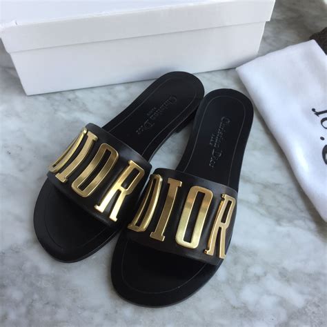 dior slippers goud|dior summer sandals.